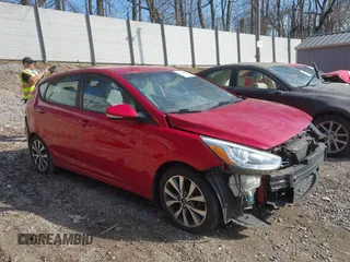 2015 Hyundai Accent Sport with VIN KMHCU5AE5FU200846, listed as a IAAI auction lot 41758805 with 84,987 mi miles. Bid and sale history available at carsss.com. Image 1.