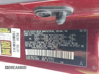 2011 Toyota Sienna LE AAS with VIN 5TDKK3DC8BS014320, listed as a IAAI auction lot 41587522 with 89,185 mi miles. Bid and sale history available at carsss.com. Image 9.