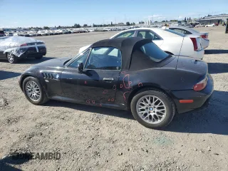 2001 BMW Z3 2.5i with VIN WBACN33431LK45600, listed as a Copart auction lot 77857924 with 127,272 mi miles and Salvage Title. Bid and sale history available at carsss.com. Image 2.