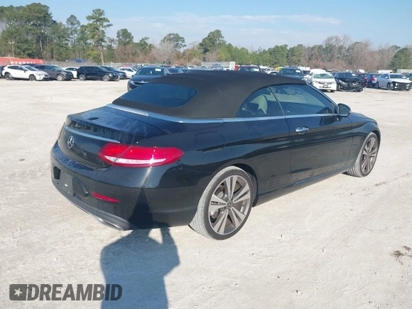 2017 Mercedes-Benz C 300 with VIN WDDWK4JB4HF550554, listed as a IAAI auction lot 41689430 with 34,536 mi miles and . Bid and sale history available at DreamBid. Image 4.