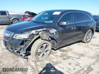 2016 Acura MDX with VIN 5FRYD4H24GB021643, listed as a IAAI auction lot 41704780 with 87,954 mi miles. Bid and sale history available at carsss.com. Image 2.