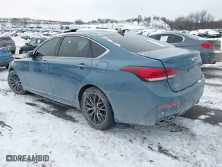 2018 Genesis G80 3.3T Sport with VIN KMHGN4JB8JU232780, listed as a IAAI auction lot 41376814 with 134,760 mi miles. Bid and sale history available at carsss.com. Image 3.