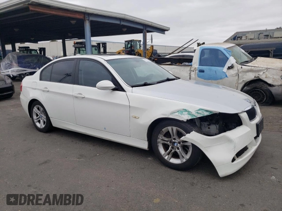 2008 BMW 3 Series 328i with VIN WBAVC57508NK77545, listed as a Copart auction lot 71871404 with 107,150 mi miles and Salvage title. Bid and sale history available at DreamBid. Image 4.