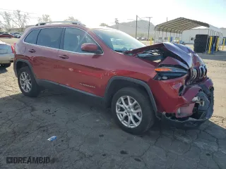 2017 Jeep Cherokee Latitude with VIN 1C4PJLCB4HW662876, listed as a Copart auction lot 47192635 with 91,455 mi miles and Salvage Title. Bid and sale history available at carsss.com. Image 4.