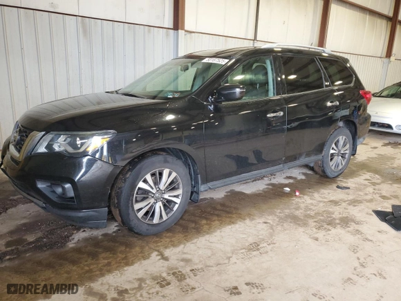 2017 Nissan Pathfinder S with VIN 5N1DR2MM2HC695314, listed as a Copart auction lot 50187525 with 101,088 mi miles and Salvage Title. Bid and sale history available at carsss.com. Image 1.