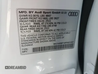 2023 Audi RS Q8 z VIN WU1ARBF10PD021247, wystawiony jako Copart lot #44700705 z przebiegiem 16 511 mil mil oraz Szkoda całkowita • Salvage title. Historia ofert i sprzedaży dostępna na DreamBid. Obrazek 23.