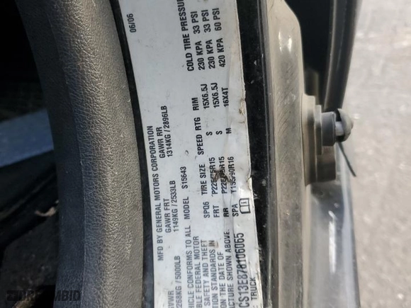 2007 GMC Canyon SLE1 with VIN 1GTCS13E878106065, listed as a Copart auction lot 79473184 with 226,548 mi miles and Salvage Title. Bid and sale history available at carsss.com. Image 13.