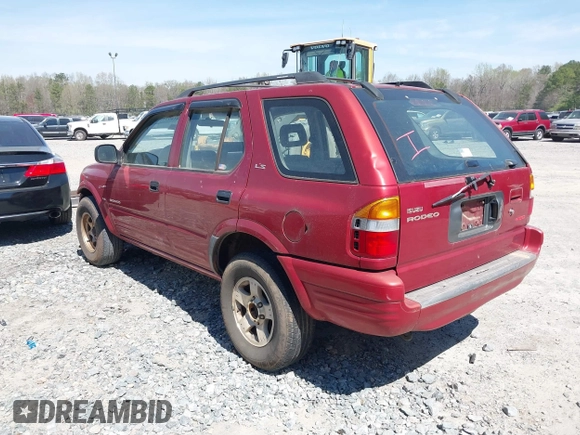 1999 Isuzu Rodeo S with VIN 4S2CM58W1X4356519, listed as a IAAI auction lot 41693480 with 225,839 mi miles and . Bid and sale history available at DreamBid. Image 3.