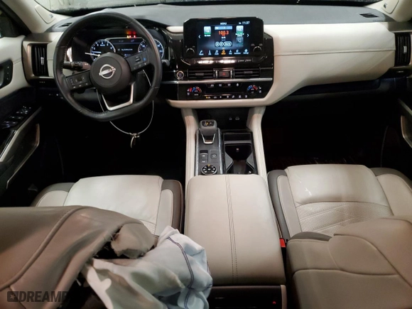 2022 Nissan Pathfinder Platinum with VIN 5N1DR3DK5NC270525, listed as a Copart auction lot 45539095 with 36,647 mi miles and Salvage Title. Bid and sale history available at carsss.com. Image 8.