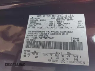 2000 Ford F-150 XL with VIN 1FTRX17L2YNB78032, listed as a IAAI auction lot 41687215 with 1 mi miles. Bid and sale history available at carsss.com. Image 9.
