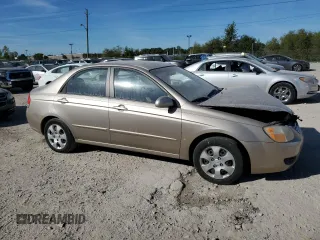 2008 Kia Spectra EX with VIN KNAFE121985568301, listed as a Copart auction lot 74066674 with 91,240 mi miles and Salvage Title. Bid and sale history available at carsss.com. Image 4.