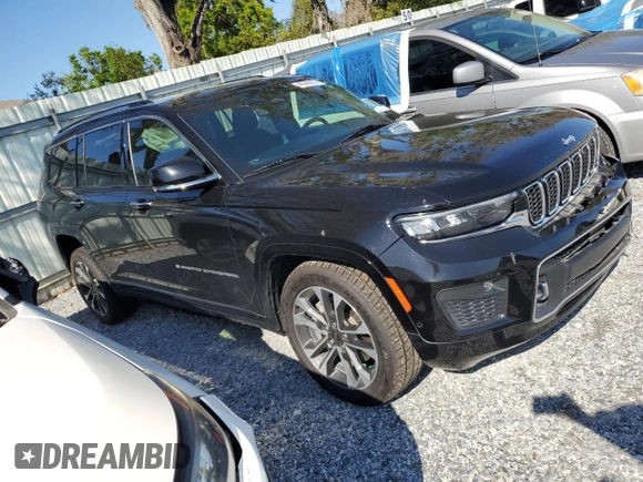 2021 Jeep Grand Cherokee Overland with VIN 1C4RJKDGXM8166511, listed as a Copart auction lot 49249295 with 60,115 mi miles and Salvage title. Bid and sale history available at DreamBid. Image 4.