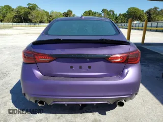 2021 Infiniti Q50 Red Sport 400 with VIN JN1FV7DR2MM880956, listed as a Copart auction lot 48795465 with 36,160 mi miles and Clean title. Bid and sale history available at DreamBid. Image 6.