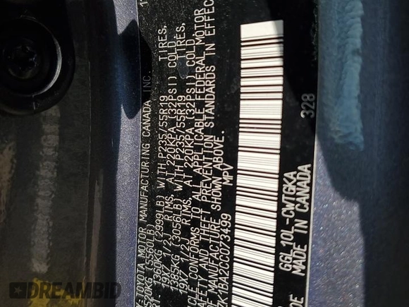 2012 Lexus RX 350 с VIN 2T2ZK1BA2CC073499, выставлен на аукционе Copart как лот 61126215 с пробегом 136 388 миль миль и Чистый • Clean title. История ставок и продаж доступна на DreamBid. Изображение 12.