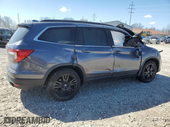 2021 Honda Pilot Special Edition with VIN 5FNYF6H25MB088495, listed as a Copart auction lot 50531355 with 0 mi miles and Salvage Title. Bid and sale history available at carsss.com. Image 3.