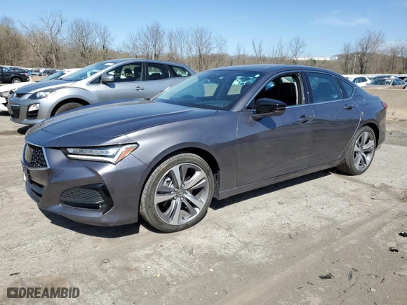 2021 Acura TLX w/Advance Package with VIN 19UUB5F66MA001711, listed as a Copart auction lot 53672155 with 12,151 mi miles and Salvage Title. Bid and sale history available at carsss.com. Image 1.