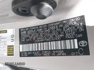 2021 Toyota Prius LE with VIN JTDKAMFP5M3167430, listed as a IAAI auction lot 42462853 with 70,492 mi miles and . Bid and sale history available at DreamBid. Image 9.