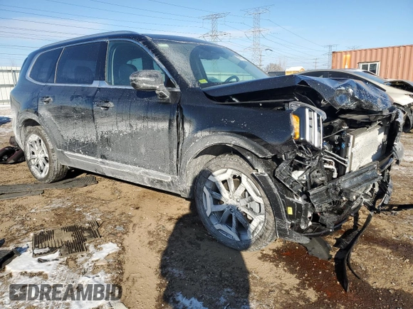 2024 Kia Telluride EX with VIN 5XYP3DGC2RG547470, listed as a Copart auction lot 42578195 with 7,193 mi miles and Salvage Title. Bid and sale history available at carsss.com. Image 4.