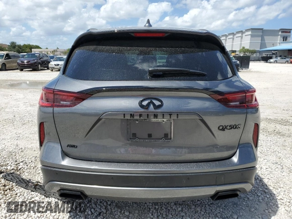 2023 Infiniti QX50 Sport with VIN 3PCAJ5FB0PF105592, listed as a Copart auction lot 52603254 with 17,947 mi miles and . Bid and sale history available at DreamBid. Image 6.
