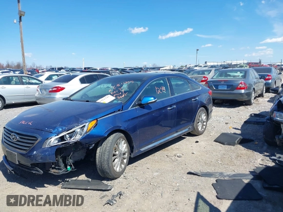 2015 Hyundai Sonata Limited with VIN 5NPE34AF3FH097293, listed as a IAAI auction lot 41811245 with 114,744 mi miles and . Bid and sale history available at carsss.com. Image 14.