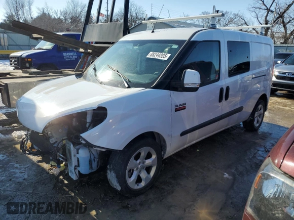 2017 Ram ProMaster City Cargo Van Tradesman SLT with VIN ZFBERFBB6H6E13231, listed as a Copart auction lot 88244205 with 109,092 mi miles and Salvage Title. Bid and sale history available at carsss.com. Image 1.