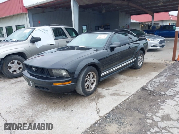 2005 Ford Mustang Deluxe with VIN 1ZVFT80N855159738, listed as a IAAI auction lot 42063276 with 214,063 mi miles. Bid and sale history available at carsss.com. Image 2.
