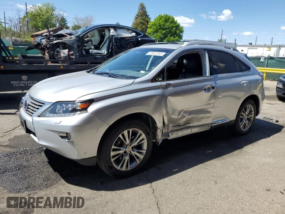 2013 Lexus RX 450h with VIN JTJBC1BA0D2053168, listed as a Copart auction lot 57821265 with 88,835 mi miles and Salvage title. Bid and sale history available at DreamBid. Image 1.