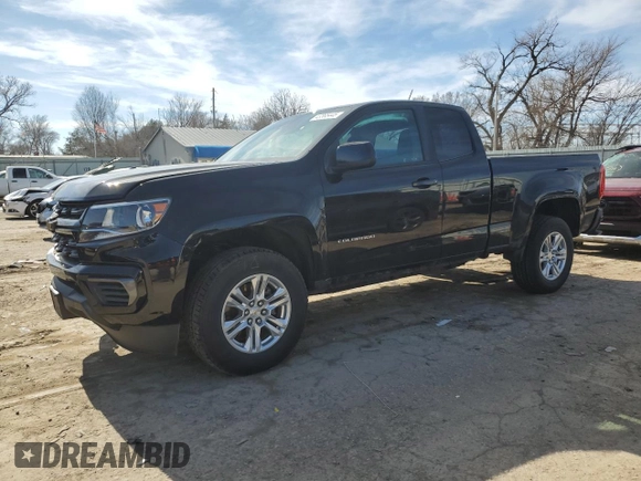 2021 Chevrolet Colorado 2WD LT with VIN 1GCHSCEA6M1279972, listed as a Copart auction lot 43365445 with 64,152 mi miles and Salvage Title. Bid and sale history available at carsss.com. Image 1.