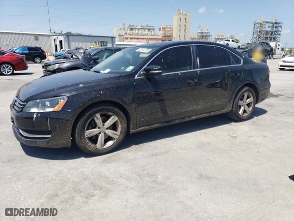 2013 Volkswagen Passat SE w/Sunroof with VIN 1VWBH7A38DC128488, listed as a Copart auction lot 53741205 with 149,118 mi miles and Salvage Title. Bid and sale history available at carsss.com. Image 1.