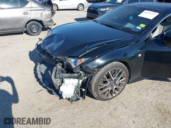 2015 Lexus RC 350 F Sport with VIN JTHHE5BC3F5004742, listed as a IAAI auction lot 42235743 with 108,388 mi miles and . Bid and sale history available at DreamBid. Image 6.