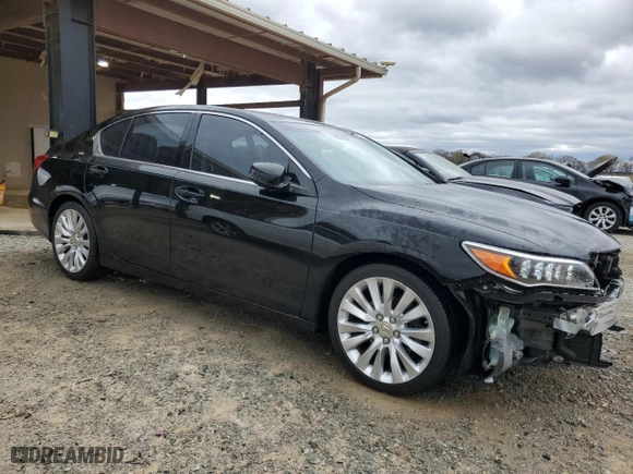 2015 Acura RLX Advance Pkg with VIN JH4KC1F94FC000522, listed as a Copart auction lot 50071195 with 109,177 mi miles and Salvage Title. Bid and sale history available at carsss.com. Image 4.