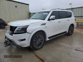 2021 Nissan Armada Platinum with VIN JN8AY2DA7M9370704, listed as a Copart auction lot 84412644 with 51,399 mi miles and Salvage Title. Bid and sale history available at carsss.com. Image 1.