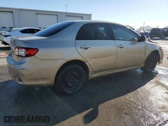 2011 Toyota Corolla L with VIN JTDBU4EE7B9135662, listed as a Copart auction lot 48687015 with 206,102 mi miles and Salvage Title. Bid and sale history available at carsss.com. Image 3.