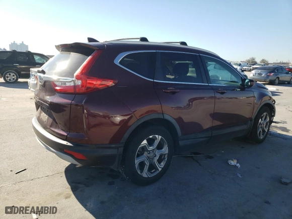 2018 Honda CR-V EX-L with VIN 7FARW1H85JE038370, listed as a Copart auction lot 46928595 with 67,276 mi miles and Salvage Title. Bid and sale history available at carsss.com. Image 3.