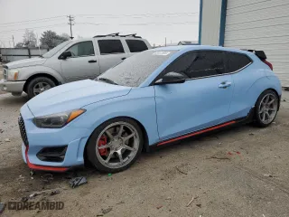 2019 Hyundai Veloster N with VIN KMHT36AH7KU002296, listed as a Copart auction lot 83427504 with 54,898 mi miles and Salvage Title. Bid and sale history available at carsss.com. Image 1.