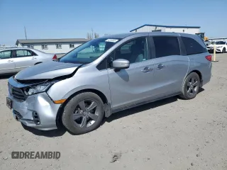 2022 Honda Odyssey EX with VIN 5FNRL6H56NB023731, listed as a Copart auction lot 54346985 with 98,369 mi miles and Salvage title. Bid and sale history available at DreamBid. Image 1.