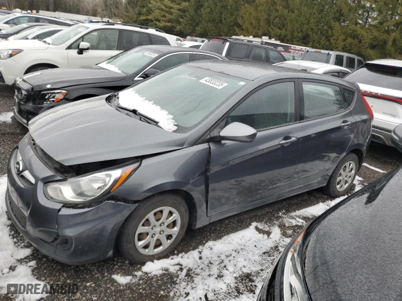 2013 Hyundai Accent GL with VIN KMHCT5AE4DU059431, listed as a Copart auction lot 43833235 with 1 mi miles and Salvage Title. Bid and sale history available at carsss.com. Image 1.