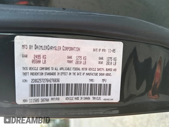 2006 Dodge Magnum z VIN 2D8GZ57276H276836, wystawiony jako Copart lot #85975094 z przebiegiem 81 565 mil mil oraz Czysty tytuł • Clean title. Historia ofert i sprzedaży dostępna na DreamBid. Obrazek 10.