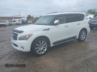 2011 Infiniti QX56 7-passenger with VIN JN8AZ2NF4B9502869, listed as a IAAI auction lot 41966725 with 273,120 mi miles. Bid and sale history available at carsss.com. Image 2.