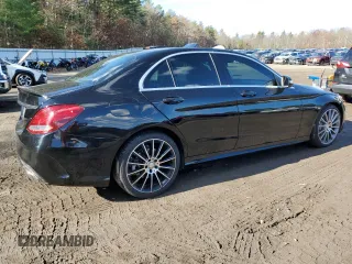 2015 Mercedes-Benz C 300 with VIN 55SWF4JB1FU053332, listed as a Copart auction lot 78577674 with 106,445 mi miles and Salvage Title. Bid and sale history available at carsss.com. Image 3.