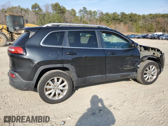 2016 Jeep Cherokee Limited with VIN 1C4PJMDS9GW267787, listed as a Copart auction lot 49398105 with 190,936 mi miles and Salvage Title. Bid and sale history available at DreamBid. Image 3.