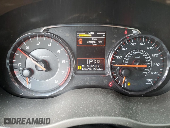 2018 Subaru WRX Premium with VIN JF1VA1C65J8801752, listed as a Copart auction lot 64392544 with 67,619 mi miles and Clean Title. Bid and sale history available at carsss.com. Image 9.