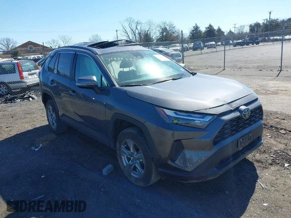 2023 Toyota RAV4 XLE with VIN 2T3P1RFV7PW369012, listed as a IAAI auction lot 41822325 with 57,527 mi miles. Bid and sale history available at carsss.com. Image 1.