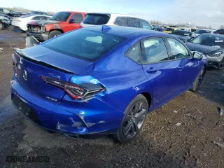 2023 Acura TLX w/A-Spec Package with VIN 19UUB6F50PA000930, listed as a Copart auction lot 44003555 with 34,016 mi miles and Salvage Title. Bid and sale history available at carsss.com. Image 3.