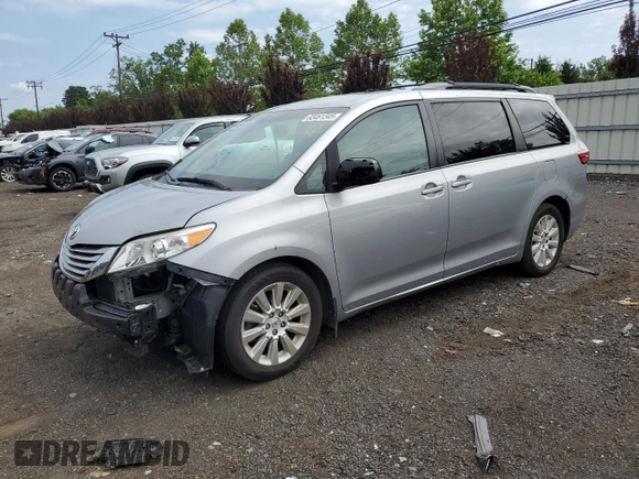 2015 Toyota Sienna LE with VIN 5TDJK3DC5FS120127, listed as a Copart auction lot 60461345 with 152,368 mi miles and Salvage title. Bid and sale history available at DreamBid. Image 1.