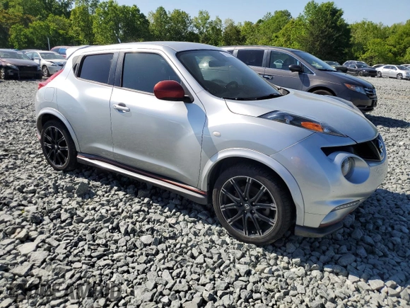 2013 Nissan Juke Nismo with VIN JN8AF5MV8DT225894, listed as a Copart auction lot 52988025 with Not provided miles and Salvage title. Bid and sale history available at DreamBid. Image 4.
