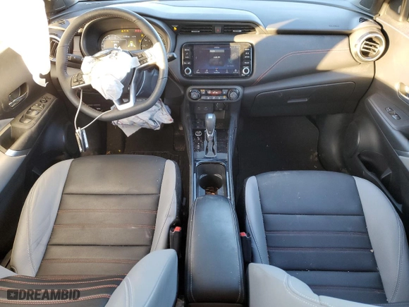 2023 Nissan Kicks SR with VIN 3N1CP5DVXPL541617, listed as a Copart auction lot 43158975 with 10,378 mi miles and Salvage Title. Bid and sale history available at carsss.com. Image 8.