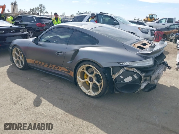 2015 Porsche 911 Turbo S with VIN WP0AD2A92FS166616, listed as a IAAI auction lot 41688055 with 38,345 mi miles. Bid and sale history available at carsss.com. Image 3.