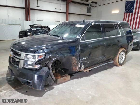 2019 Chevrolet Tahoe LS with VIN 1GNSCAKC8KR287218, listed as a Copart auction lot 45113675 with 58,777 mi miles and Salvage Title. Bid and sale history available at carsss.com. Image 1.