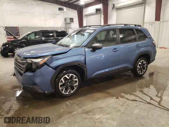 2025 Subaru Forester Premium with VIN JF2SLDDC3SH494789, listed as a Copart auction lot 51873385 with 2,648 mi miles and Salvage Title. Bid and sale history available at carsss.com. Image 1.